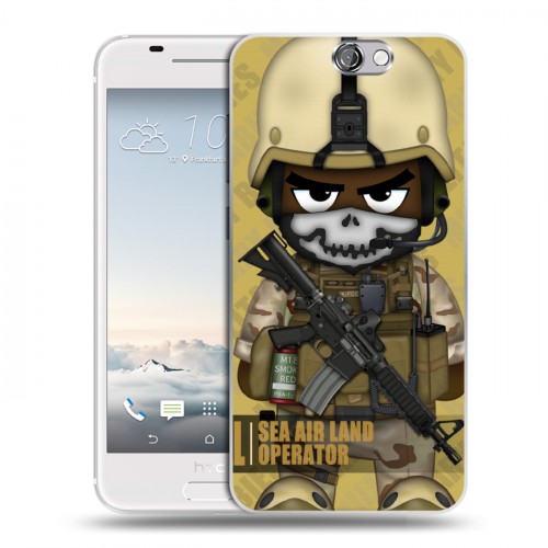 Дизайнерский пластиковый чехол для HTC One A9 Армейцы мультяшки