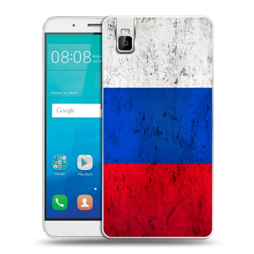 Дизайнерский пластиковый чехол для Huawei ShotX Российский флаг