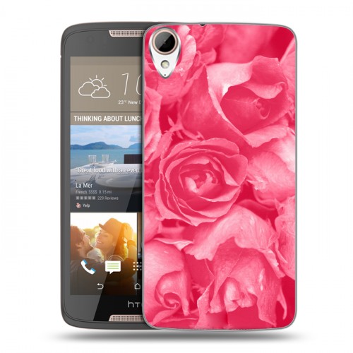 Дизайнерский пластиковый чехол для HTC Desire 828 Монохромные цветы
