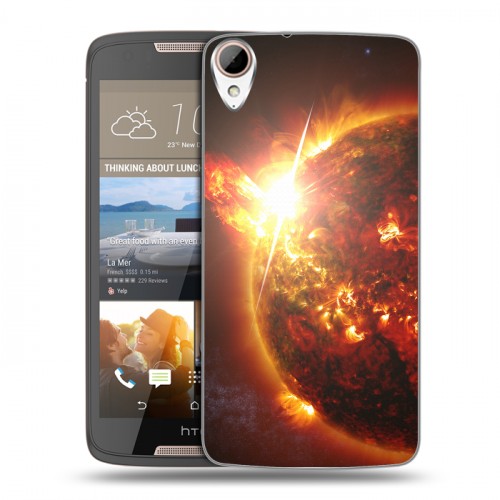 Дизайнерский пластиковый чехол для HTC Desire 828 Солнце