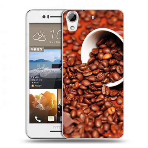 Дизайнерский пластиковый чехол для HTC Desire 728 кофе текстуры