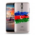 Полупрозрачный дизайнерский пластиковый чехол для ZTE Axon Mini Флаг Азербайджана