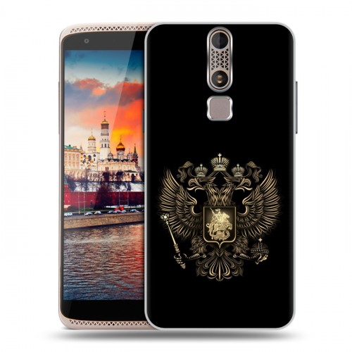 Дизайнерский силиконовый чехол для ZTE Axon Mini герб России золотой