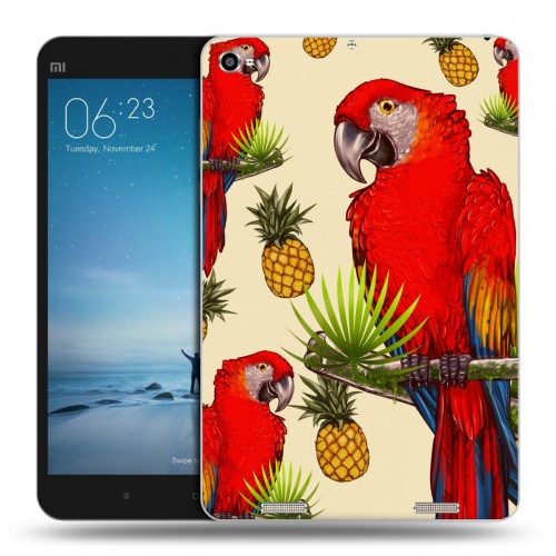 Дизайнерский силиконовый чехол для Xiaomi Mi Pad 2 Птицы и фрукты