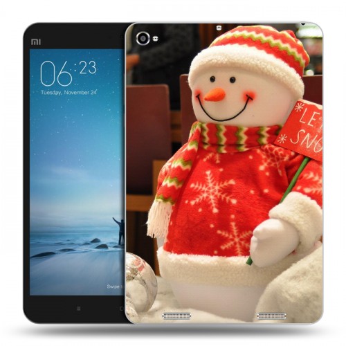 Дизайнерский силиконовый чехол для Xiaomi Mi Pad 2 Снеговики
