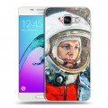 Дизайнерский силиконовый чехол для Samsung Galaxy A5 (2016) Космонавт