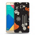 Дизайнерский силиконовый чехол для Samsung Galaxy A9 Новогодние паттерны