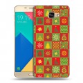 Дизайнерский силиконовый чехол для Samsung Galaxy A9 Новогодний паттерн