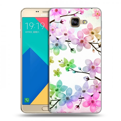Дизайнерский силиконовый чехол для Samsung Galaxy A9 Органические цветы