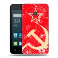 Дизайнерский силиконовый чехол для Alcatel One Touch Pixi 4 (4) Флаг СССР 