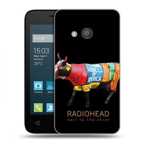 Дизайнерский пластиковый чехол для Alcatel One Touch Pixi 4 (4) RadioHead