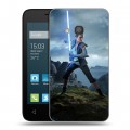Дизайнерский силиконовый чехол для Alcatel One Touch Pixi 4 (4) Star Wars : The Last Jedi