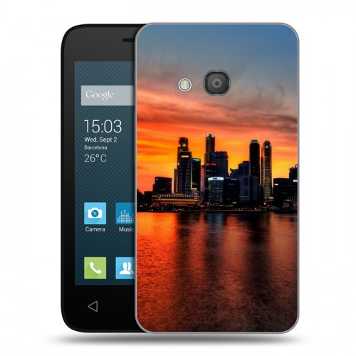 Дизайнерский силиконовый чехол для Alcatel One Touch Pixi 4 (4) Сингапур