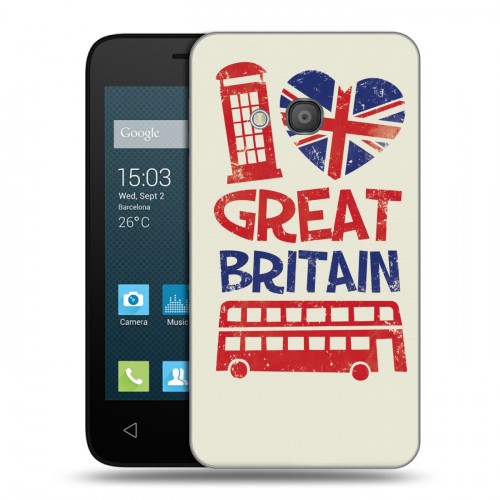 Дизайнерский силиконовый чехол для Alcatel One Touch Pixi 4 (4) British love
