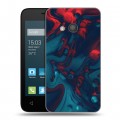 Дизайнерский силиконовый чехол для Alcatel One Touch Pixi 4 (4) Размытые краски