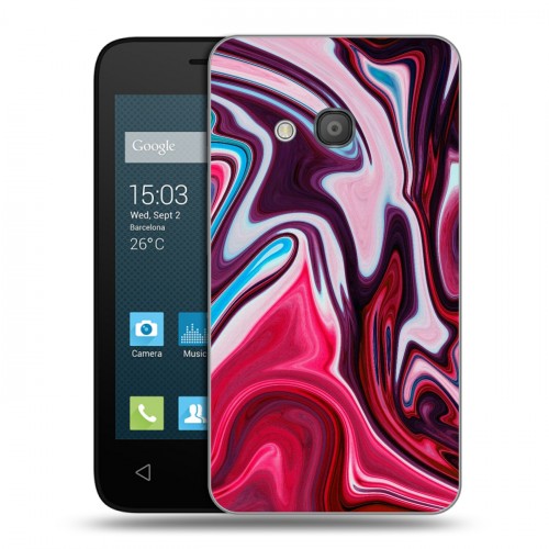 Дизайнерский силиконовый чехол для Alcatel One Touch Pixi 4 (4) Размытые краски