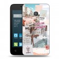 Дизайнерский силиконовый чехол для Alcatel One Touch Pixi 4 (4) Коллаж