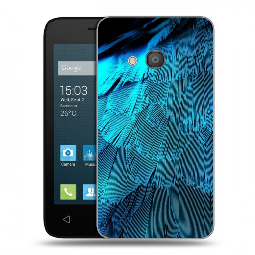 Дизайнерский силиконовый чехол для Alcatel One Touch Pixi 4 (4) Перья