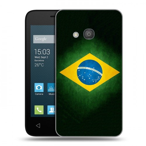Дизайнерский силиконовый чехол для Alcatel One Touch Pixi 4 (4) Флаг Бразилии