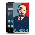 Дизайнерский пластиковый чехол для Alcatel One Touch Pixi 4 (4) Владимир Ленин