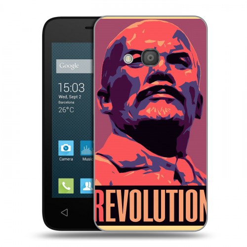Дизайнерский пластиковый чехол для Alcatel One Touch Pixi 4 (4) Владимир Ленин