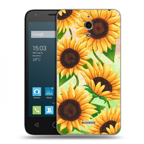 Дизайнерский силиконовый чехол для Alcatel One Touch Pixi 4 (6) Романтик цветы