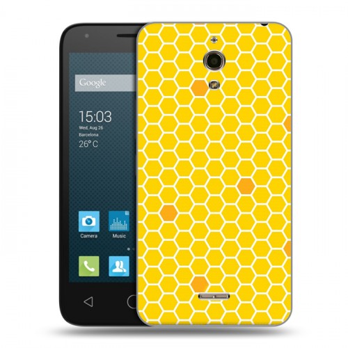 Дизайнерский силиконовый чехол для Alcatel One Touch Pixi 4 (6) Пчелиные узоры