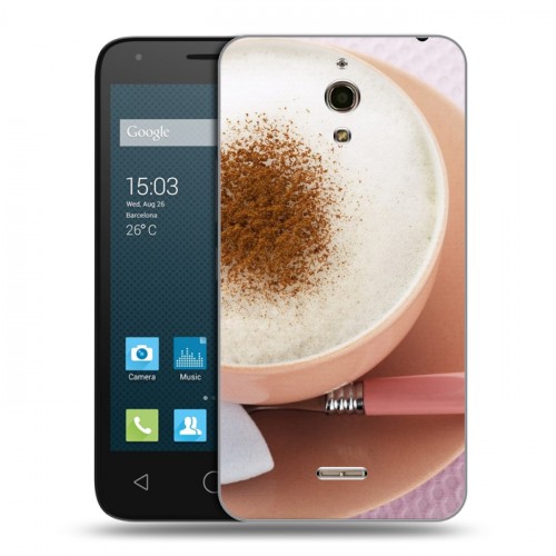 Дизайнерский силиконовый чехол для Alcatel One Touch Pixi 4 (6) Кофе напиток