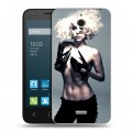 Дизайнерский силиконовый чехол для Alcatel One Touch Pixi 4 (6) Леди Гага