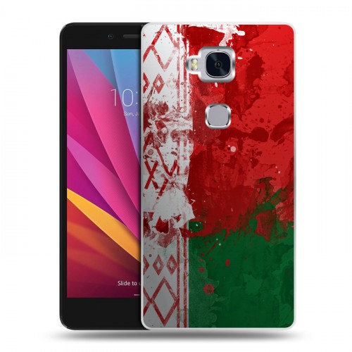 Дизайнерский силиконовый чехол для Huawei Honor 5X Флаг Белоруссии