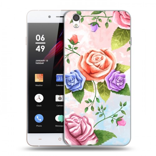 Дизайнерский пластиковый чехол для OnePlus X Романтик цветы