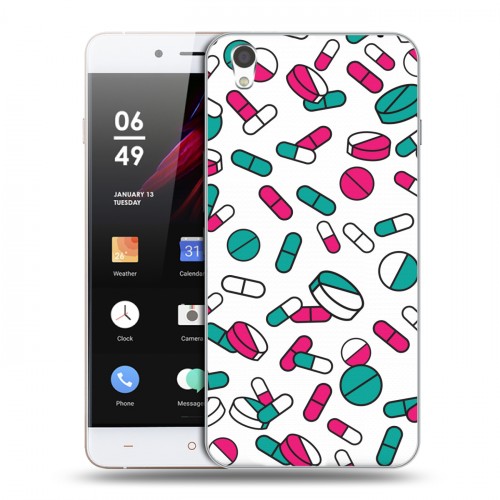 Дизайнерский пластиковый чехол для OnePlus X Разноцветные таблетки