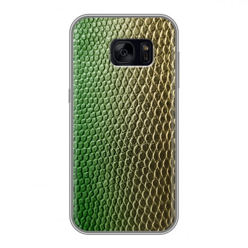 Дизайнерский силиконовый чехол для Samsung Galaxy S7 Edge Кожа змей