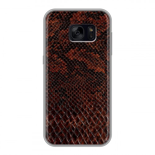 Дизайнерский силиконовый чехол для Samsung Galaxy S7 Edge Змеиная кожа