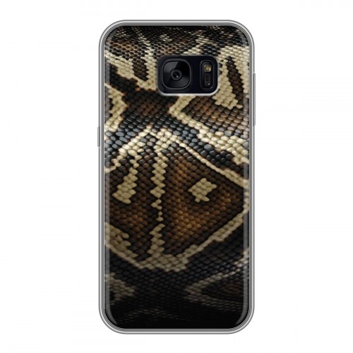 Дизайнерский силиконовый чехол для Samsung Galaxy S7 Edge Кожа змей