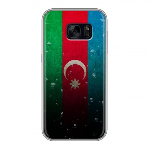 Дизайнерский силиконовый чехол для Samsung Galaxy S7 Edge Флаг Азербайджана