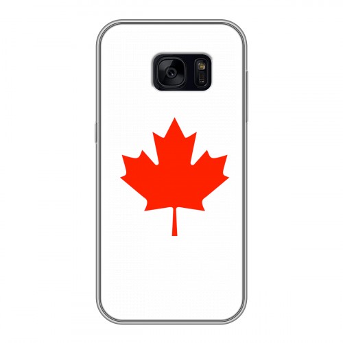 Дизайнерский силиконовый чехол для Samsung Galaxy S7 Edge Флаг Канады