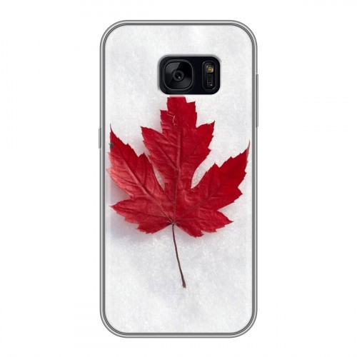 Дизайнерский силиконовый чехол для Samsung Galaxy S7 Edge Флаг Канады