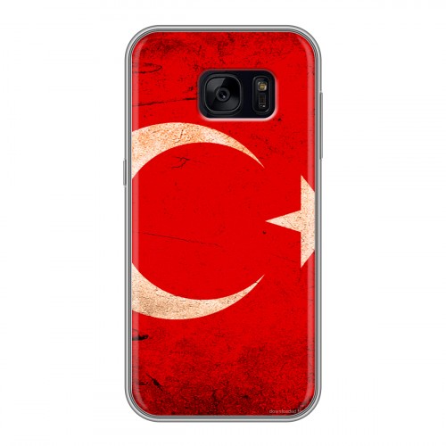 Дизайнерский силиконовый чехол для Samsung Galaxy S7 Edge Флаг Турции