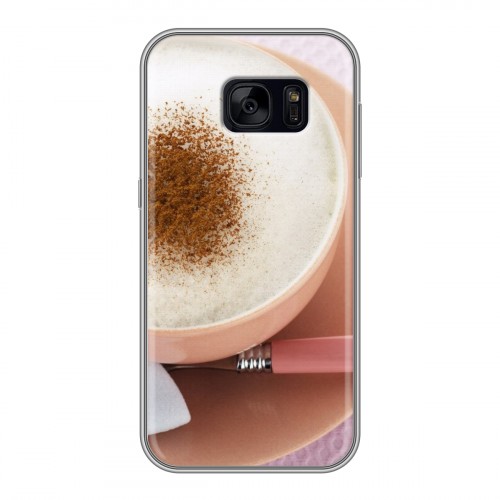 Дизайнерский силиконовый чехол для Samsung Galaxy S7 Edge Кофе напиток