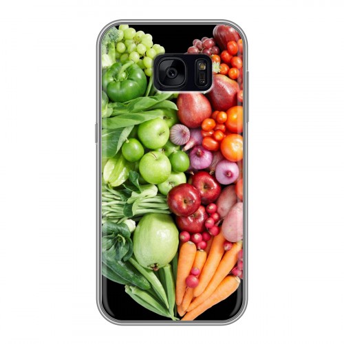 Дизайнерский силиконовый чехол для Samsung Galaxy S7 Edge Овощи
