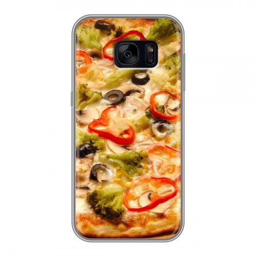 Дизайнерский силиконовый чехол для Samsung Galaxy S7 Edge Пицца