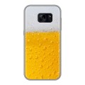 Дизайнерский силиконовый чехол для Samsung Galaxy S7 Edge Пузырьки пива