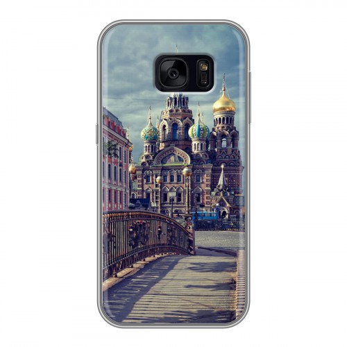 Дизайнерский силиконовый чехол для Samsung Galaxy S7 Edge Санкт-Петербург