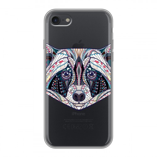 Полупрозрачный дизайнерский силиконовый чехол для Iphone 7 Животный арт 4