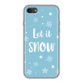 Дизайнерский силиконовый с усиленными углами чехол для Iphone 7 снежинки