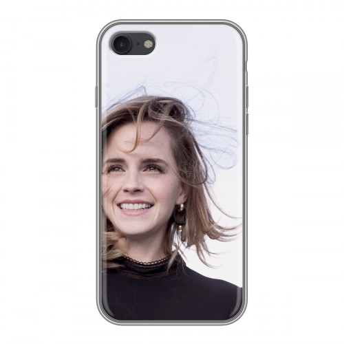 Дизайнерский силиконовый с усиленными углами чехол для Iphone 7 Эмма Уотсон