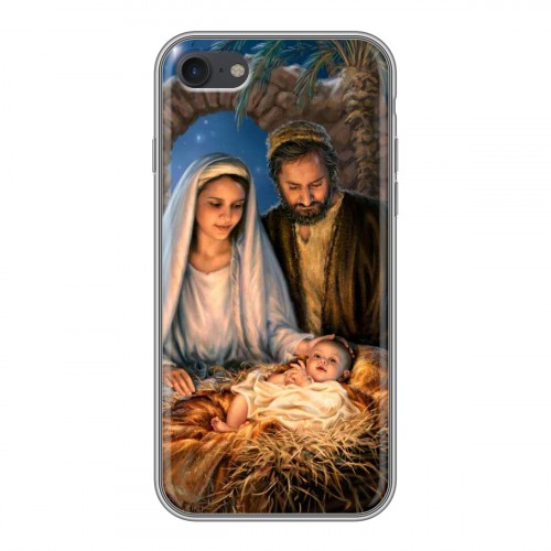 Дизайнерский силиконовый с усиленными углами чехол для Iphone 7 Рождество Христово