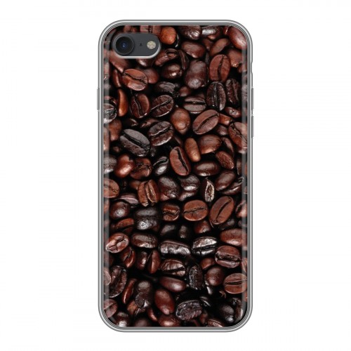 Дизайнерский силиконовый с усиленными углами чехол для Iphone 7 кофе текстуры