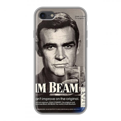 Дизайнерский силиконовый с усиленными углами чехол для Iphone 7 Jim Beam